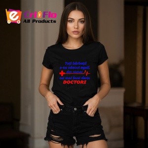 Tricou tori barbatii s-au nascut egali dar numai cei mai buni au devin doctori, Copii | Dama | Barbat , tricou negru - Img 3
