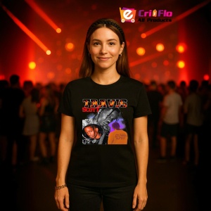 Tricou Travis Scott - Dublu portret artistic, muzica Hip-Hop / Alternative Rap, Dama | Barbat | Copii, Culoare Negru - Img 12