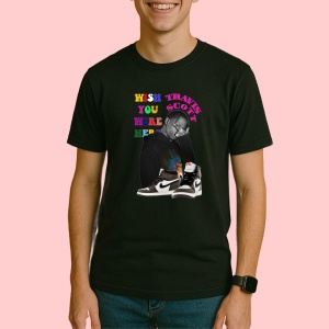 Tricou Travis Scott Here Vibe, muzica POP, Dama | Barbat | Copii, Culoare Negru