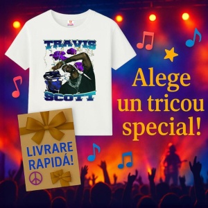 Tricou Travis Scott - Miscare si lumina violet, muzica POP, Dama | Barbat | Copii - Img 6