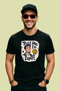 Tricou Trust me im an expert crypto, ai incredere sunt expert in crypto, Copii | Dama | Barbat , tricou negru - Img 4