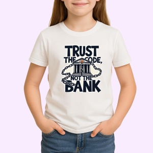 Tricou trust the code not the bank, crede in cod nu in banca, Copii | Dama | Barbat - Img 3