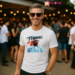 Tricou Tupac Blue Shirt, muzica POP, Dama | Barbat | Copii - Img 4
