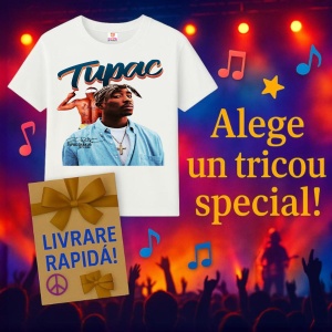 Tricou Tupac Blue Shirt, muzica POP, Dama | Barbat | Copii - Img 7