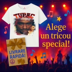 Tricou Tupac iconic duo, muzica Pop, Dama | Barbat | Copii - Img 7