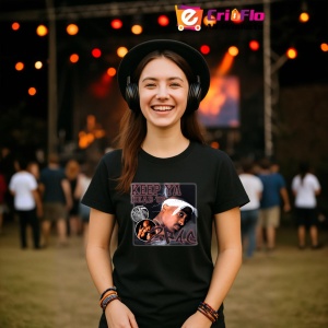 Tricou Tupac Keep Ya Head Up, muzica Rap, Dama | Barbat | Copii, Culoare Negru - Img 5