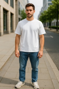 Tricou unisex bărbat oversize Malfini Stage 812, model larg și lejer, 100% bumbac - Img 21