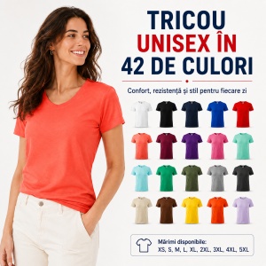 Tricou Unisex Damă / Bărbat Heavy New 137 – 100% Bumbac, Guler Rotund, 200 g/m², XS–5XL - Img 10