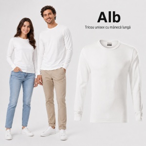 Tricou Unisex Damă și Bărbat Rimeck Resist LS R05, Mânecă Lungă, 100% Bumbac, 160 g/m², S–3XL - Img 17