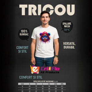 Tricou Urs cu hanorac colorat si atitudine urbana Copii | Dama | Barbat - Img 6