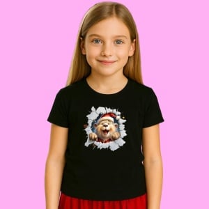 Tricou Ursulet Fericit Cu Zapada Craciun, din bumbac 100% Copii | Dama | Barbat - Img 2