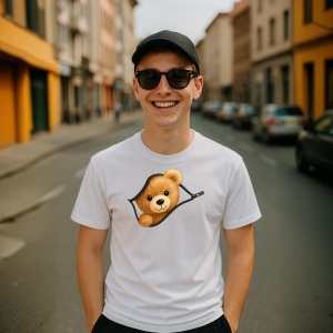 Tricou Ursulet Funny care a desfacut fermoare - Copii | Dama | Barbat - Img 5