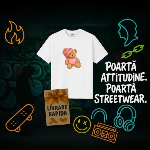 Tricou Ursulet Roz Smile - Copii | Dama | Barbat - Img 4