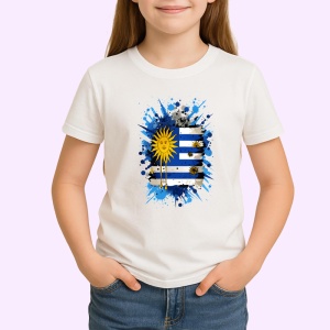 Tricou Uruguay Steag Splash Art, Copii | Dama | Barbat - Img 3