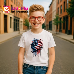 Tricou USA Steag Splash Art, Copii | Dama | Barbat - Img 8