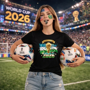 Tricou Uzbekistan World Cup 2026 Fifa V2, din bumbac 100%, tricou negru, Copii | Dama | Barbat - Img 9