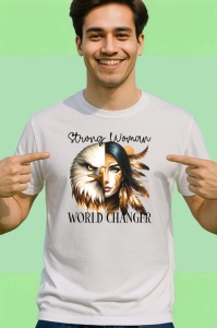 Tricou Vultur si femeie indigena schimbatoare de lume world changer Copii | Dama | Barbat Barbat - Img 2