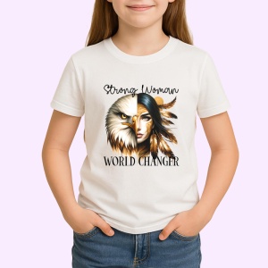 Tricou Vultur si femeie indigena schimbatoare de lume world changer Copii | Dama | Barbat Barbat - Img 4