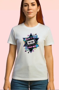Tricou Welcome To The 90s Caseta Neon, Copii | Dama | Barbat - Img 4