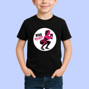 Tricou Who Wants Fata Sportiva Roz, Copii | Dama | Barbat, culoare negru - Img 3