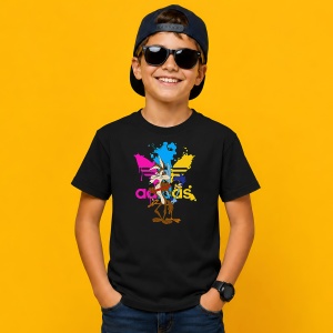 Tricou Wile E Coyote Paint Splash Colorful Urban Streetwear, din bumbac 100%, tricou negru, Copii | Dama | Barbat - Img 3