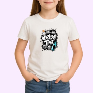 Tricou Workout Time Ceas Haltere, Copii | Dama | Barbat - Img 2
