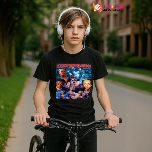 Tricou xxxtentacion albastru colaj, muzica Hip-Hop / Trap, Dama | Barbat | Copii, Culoare Negru - Img 10