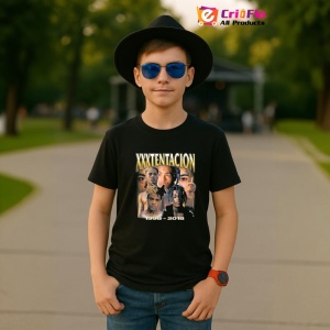Tricou xxxtentacion colaj memorial, muzica Alternative / Electropop / Rap Rock, Dama | Barbat | Copii, Culoare Negru - Img 6