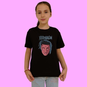 Tricou xxxtentacion desen digital, muzica Hip-Hop / Alternative Rap, Dama | Barbat | Copii, Culoare Negru - Img 2