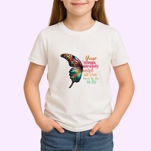 Tricou Your wings already exist all you have to do is fly fluture colorat cu text motivant Copii | Dama | Barbat Barbat - Img 3