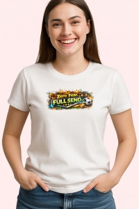 Tricou Zero Frica Full Send Minge Fotbal V1, din bumbac 100% , tricou alb pentru Copii | Dama | Barbat - Img 3