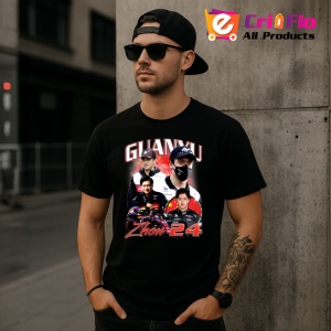 Tricou Zhou Guanyu Poster Colaj Portret Costum Negru Alb Formula 1, Copii | Dama | Barbat - Img 9