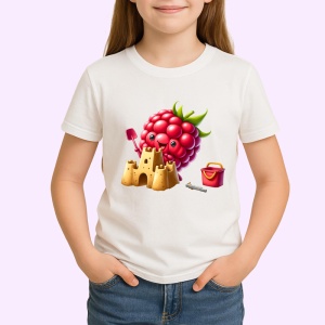 Tricou Zmeura amuzanta de vara castel de nisip, Fructe, Copii | Dama