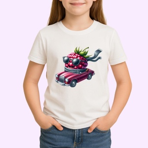 Tricou Zmeura amuzanta de vara in masina, Fructe, Copii | Dama