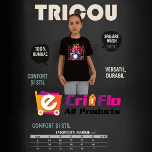 Tricou Zmeura amuzanta de vara tobosar, Fructe, Copii | Dama, culoare negru - Img 8