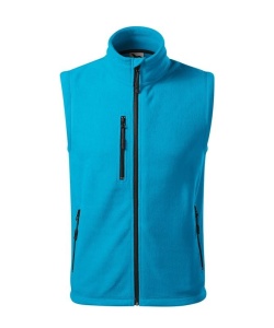 Vesta calduroasa fleece unisex de culoare turcoaz
