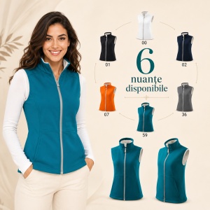 Vestă Damă tip Jachetă Softshell fără Mâneci, Elastică și Călduroasă – Vision 516 - Img 10