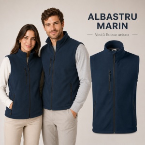 Vestă Polar Fleece tip Jachetă Călduroasă Unisex cu Buzunar în Față – Malfini Exit 525 - Img 12