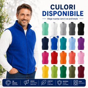 Vesta Polar Fleece Unisex Bărbat cu Fermoar Malfini Next 518 – 280 g/m²