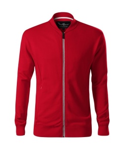 Bluza casual cu fermoar si buzunare ascunse pentru barbati de culoare rosu