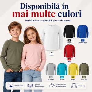 Bluză Copii Simplă pentru Școală