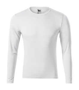 Bluza cu maneca lunga unisex de culoare alb