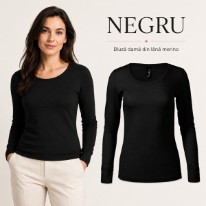 Bluză Damă Malfini Premium Merino Rise LS 160 – 100% Lână Merino, Mânecă Lungă, Slim Fit - Img 13