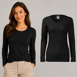 Bluză Damă Slim cu Mânecă Lungă, Bumbac 95% – 15 Nuanțe, XS–3XL - Img 17