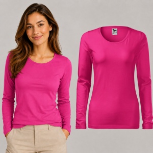Bluză Damă Slim cu Mânecă Lungă, Bumbac 95% – 15 Nuanțe, XS–3XL - Img 24