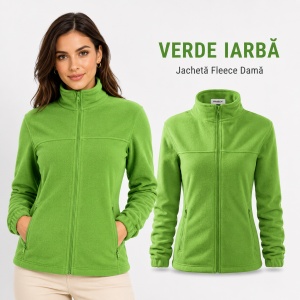 Bluză Damă Tip Jachetă Fleece Hanorac cu Fermoar, Cambrată și Călduroasă - Img 24