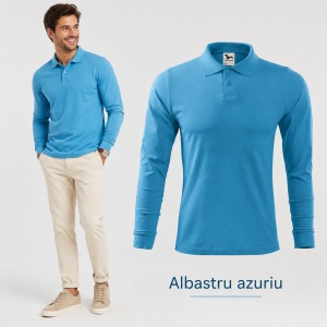 Bluză Polo Bărbați Mânecă Lungă | Stil Office | 6 Culori Disponibile - 211 - Img 11