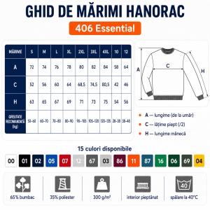 Bluză tip hanorac pentru copii, fără glugă, fete și băieți, 300 g/m² - Img 4