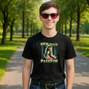 Brr Brr Patapim Green ** Tricou Tralalero Tralala Copii | Dama | Barbat - Img 10