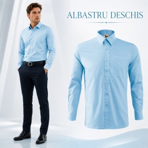 Cămașă bărbați cu mânecă lungă Malfini 209 Style LS, 100% bumbac, croială regular fit, guler clasic și buzunar la piept - Img 12